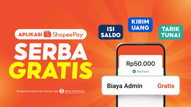 ShopeePay Gratis: Kirim, Top Up, Tarik Tunai Tanpa Biaya!